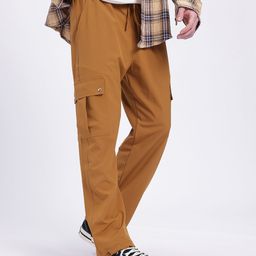 glitchez Men Functional Fashion Baggy Fit Cargo Trousers-image-86