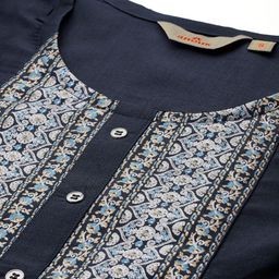 Anouk Ethnic Motifs Regular Kurta With Palazzos & Dupatta image 3