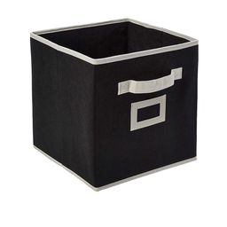 Kuber Industries Set Of 4 Black & White Solid Large Storage Cube With Handle image 2