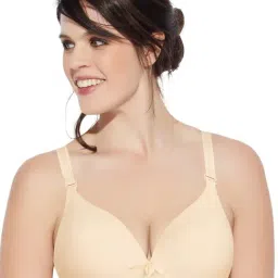 Enamor F065 Invisible Neckline T-Shirt Bra - Padded Wirefree High Coverage- Skin-22