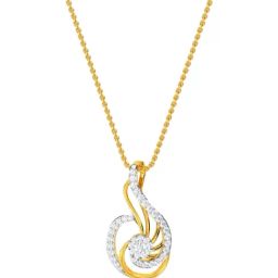 Kisna Diamond & Gold Jewellery 18k Manushri Diamond Pendant-picture-23