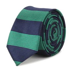 Peter England Navy & Green Color Block Tie-22