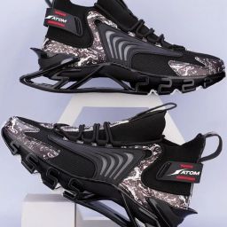 Atom Men's Spring Edge Alpha 2 Black Running Shoes image 1