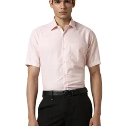 Van Heusen Pink Cotton Regular Fit Striped Shirt-picture-12