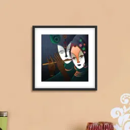 999store Black & Grey Radha Krishna Poster-image-13
