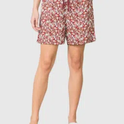 Van Heusen Maroon Printed Shorts-image-8