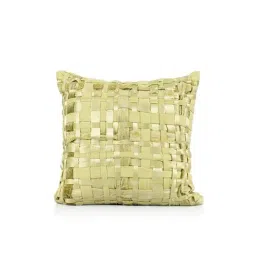 Home4U Light Green Silk Medium Cushion Cover - Set of 1-image-18