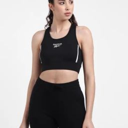 Reebok Black Graphic Print Sports Bra-image-48