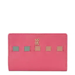 Baggit Pink Textured Bi-Fold Wallet for Women-image-17