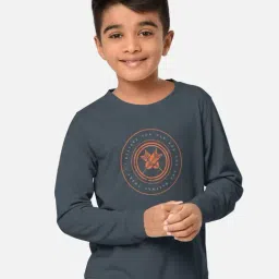 HELLCAT Grey Printed Full Sleeves T-Shirt-image-61