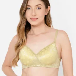 Clovia Olive Printed Full Coverage T-Shirt Bra-image-18
