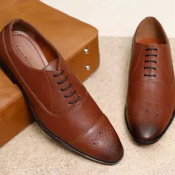 Louis Stitch Men's Tan Oxford Shoes-picture-17