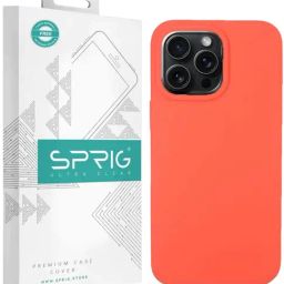 Sprig Liquid Silicone Back Cover for APPLE iPhone 15 Pro (Orange)-image-86