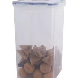 Lock & Lock Transparent Plastic Tall & Square Food Container image 1