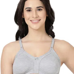 BLOSSOM Grey Textured Full Coverage Minimizer Bra image 1