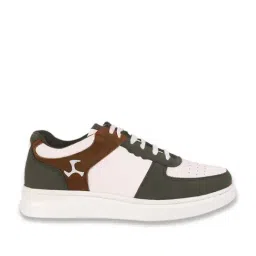 Mochi Men's Green & White Casual Sneakers-image-3