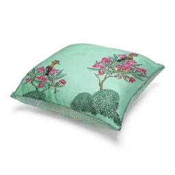 Bianca Floral Green Microfibre Cushion Covers - Set of 2 image 5