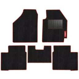 Elegant Cord Black & Red Carpet Car Mat Compatible With Renault Duster-image-90