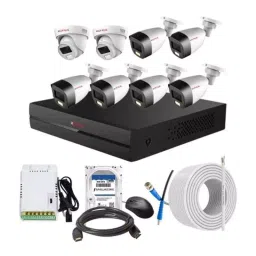 CP PLUS CCTV Combo Kit 2.4 MP Full Colour HD Audio Indoor & Outdoor with 8 Channel DVR, 6 Bullet 2 Dome Camera, 8 Channel SMPS, 70 m Cable, 1 TB HDD & Connectors-image-97