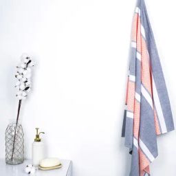 Thirsty Towel Orange Peel Cotton Stripes Bath Towel-image-100