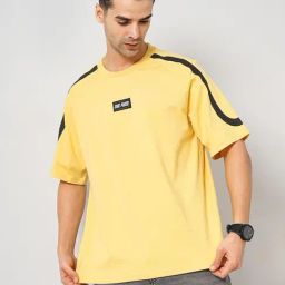 celio celio* Yellow Regular Fit Graphic Print Cotton Crew T-Shirt-picture-39