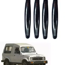SPREADX Plastic Car Compact Black Colour Elegant Door Guard Protection Universal Type  Suitable for Maruti Gypsy (Set of 4 Pcs)-picture-46