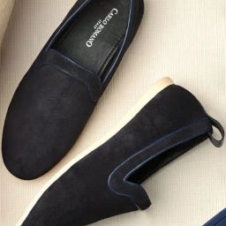 Carlo Romano Men's Blue Casual Loafers-image-90