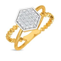 Kisna Diamond & Gold Jewellery Eleneor 14k (585) Diamond & Gold Ring For Women-picture-16