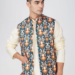 Vastraa Fusion Men Printed Nehru Jacket-picture-34