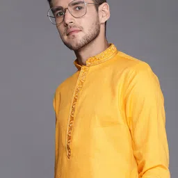 Manyavar Men Solid Kurta with Pyjamas-image-53