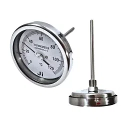 Japsin Instrumentation Bimetal Dial Thermometer Temperature Gauge 0 to 120°C Range 100 mm (4 inch) Dial Size, JIPL-BMT-100MM-12-25