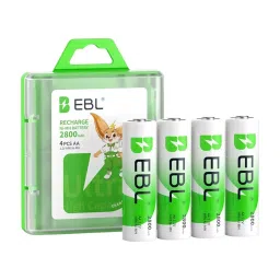 EBL Ni-MH Rechargeable Batteries 6.5x5.5x1.5 cm Ni-MH 2800 mAh 1.2 V for Camera Use, (Pack of 4 Batteries)-image-37