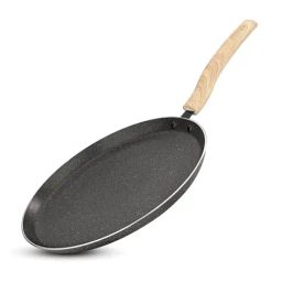 Bergner Earth Black Aluminium Non-Stick Dosa Tawa (30 cm)-48