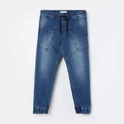 Fame Forever by Lifestyle Boys Blue Cotton Solid Jeans-image-7