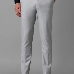 Louis Philippe Men Textured Slim Fit Formal Trousers-image-95