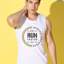 WOOSTRO Pack Of 2 Printed Combed Cotton Gym Vests VWS26(RUN WHITE)(PLAIN LGTGREEN)-image-15