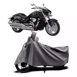 Auto Pearl Two Wheeler Cover with Bag for Suzuki Intruder M800, Silver-image-99