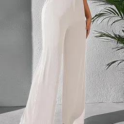 DIGITAL SHOPEE Women Loose Fit High-Rise Wide Leg Trousers-picture-11