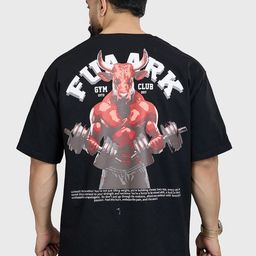 FUAARK Men Moisture Wicking Graphic Printed Oversized T-shirt'-image-63