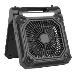 GIGAWATTS Portable LED Solar Fan with Panel 5000 mAh Rechargeable Battery 5 Speed Power, HGN1121-26