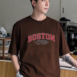 CLAFOUTIS Men Typography Printed Drop-Shoulder Sleeves Applique T-shirt-image-79