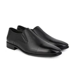 House of Pataudi Men Textured Formal Loafers-image-87