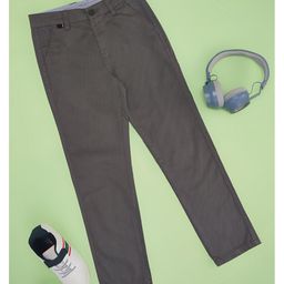 Pantaloons Junior Cotton Spandex Solid Trousers - Light Grey-image-93
