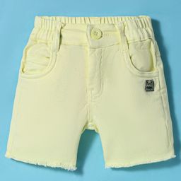 Olio Kids Cotton Knit Above Knee Length Shorts - Light Green-image-31