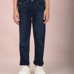 CRIMSOUNE CLUB Cotton Mild Washed Jeans - Blue-picture-33