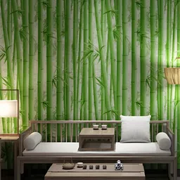 INDIAN ROYALS Green Bamboo Design Printed Self-Adhesive & Durable Wall Sticker-image-13