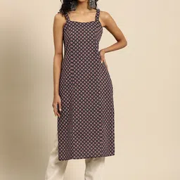 anayna Women Printed Kantha Work Kurta-image-87