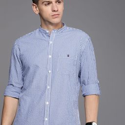 Louis Philippe Jeans Men Slim Fit Pure Cotton Striped Casual Shirt-image-64
