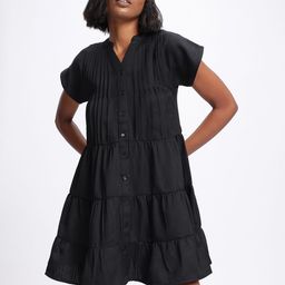 glitchez Tiered Grace Pintucks-Detail Mini Dress-image-62