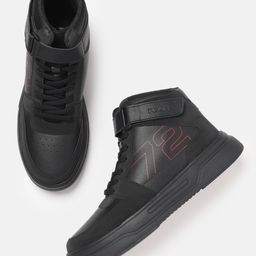 FCUK Men Mid-Top Perforated Sneakers-image-98